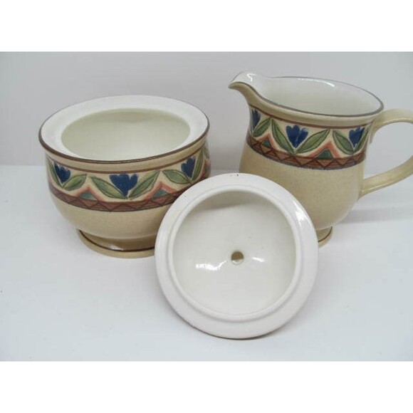 Mikasa Potters Touch Sausalito Creamer & Covered Sugar Bowl - Picture 9 of 12